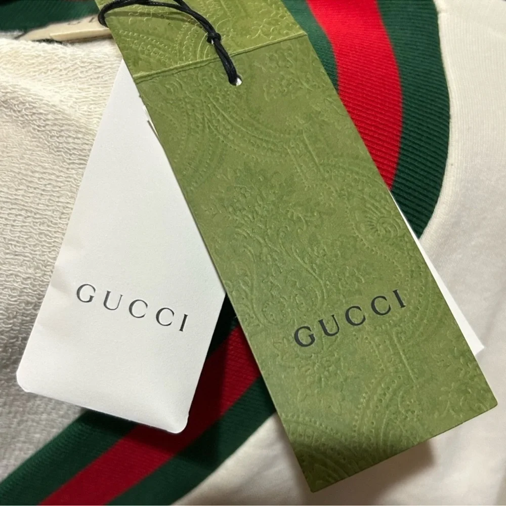 Men’s Gucci, cotton jersey cardigan with Web detail size XL made in Italy